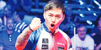 Billiards player Johann Chua of Bacolod City wins the 2025 Knight Shot Open title in Dubai. PHOTO COURTESY OF MATCHROOM