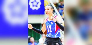 Angel Canino is one of the most electrifying outside hitters in the collegiate and national volleyballo scene today. FILE PHOTO COURTESY OF AVC