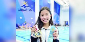 Carmina Sanchez Tan of Talisay City, Negros Occidental Tan struck gold in the 15-17 Women’s Team Free event and a silver medal in the 15-17 Women’s Duet Free of the 2025 Junior Olympic Championships in Texas, USA. PHOTO BY PHILIPPINE AQUATICS