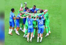 Members of Chelsea Football Club celebrate after ruling the FIFA Club World Cup. PHOTO FROM CHELSEA FC FACEBOOK PAGE