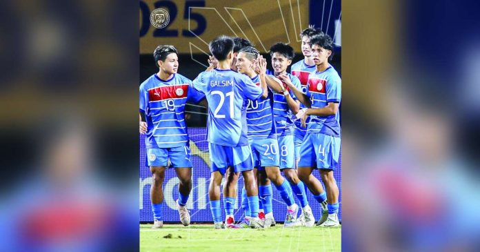 sports Philippines_superimposed The Philippine U-23 men’s football team secured a historic semis stint in the ASEAN U-23 Mandiri Cup 2025. PHOTO COURTESY OF PFF