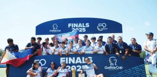 Makati FC celebrates its Girls 13 (2012) championship conquest in the Gothia World Youth Cup in Gothenburg, Sweden. MAKATI FC PHOTO