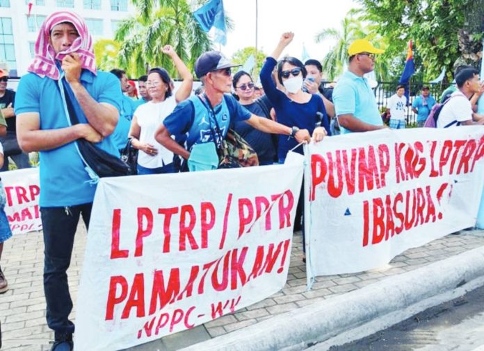 BAYAN1 copy Activists stage protest actions in Iloilo City, denouncing the Public Transport Modernization Program which they say displaces jeepney drivers, burdens commuters with higher fares, and favors foreign motor vehicle suppliers over local livelihoods. BAYAN-PANAY PHOTO