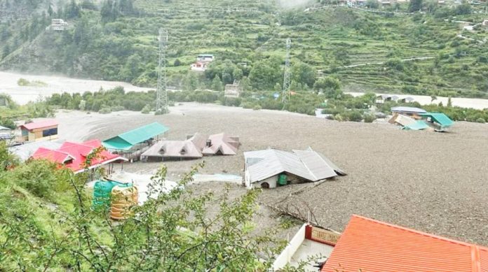 A massive rescue operation is under way to locate around 100 missing people after a mudslide and flash floods triggered by a cloudburst struck a village of Dharali in Uttarakhand state, India on August 5, 2025. GETTY IMAGES