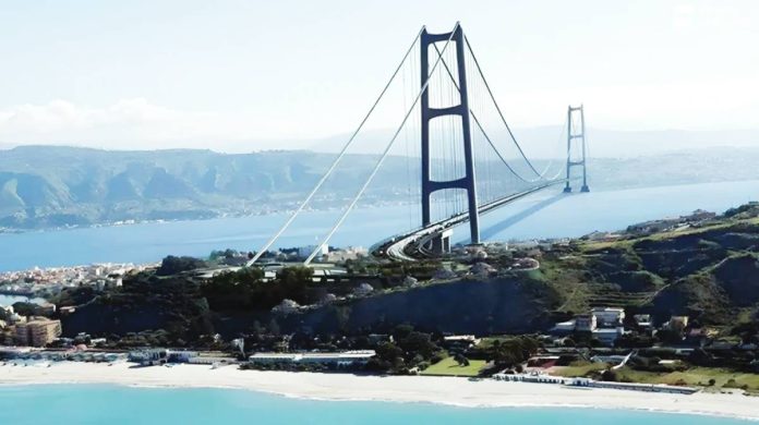 Italy A rendering of the bridge by the Messina Strait company. STRETTO DI MESSINA