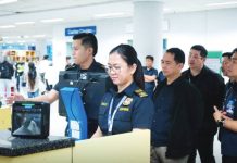 Bureau of Customs officials led by Commissioner Ariel Nepomuceno inspect the passenger traffic at the Customs Arrival Area of the Ninoy Aquino International Airport on Aug. 14, 2025. BOC PHOTO