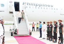 President Ferdinand R. Marcos Jr. and First Lady Liza Araneta-Marcos arrive in New Delhi in this Aug. 4, 2025 photo of the start of their five-day State Visit to the Republic of India. PCO