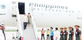 President Ferdinand R. Marcos Jr. and First Lady Liza Araneta-Marcos arrive in New Delhi in this Aug. 4, 2025 photo of the start of their five-day State Visit to the Republic of India. PCO