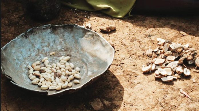 Sudan A bowl of kudra fruit sits on the dirt floor of a displacement camp in Sudan’s East Darfur, its husks scattered beside it — a stark symbol of desperation in a nation gripped by civil war and famine. Now in its third year, the conflict has crippled aid efforts, collapsed the economy, and left thousands of children starving in camps like Lagawa. AFP VIA GETTY IMAGES