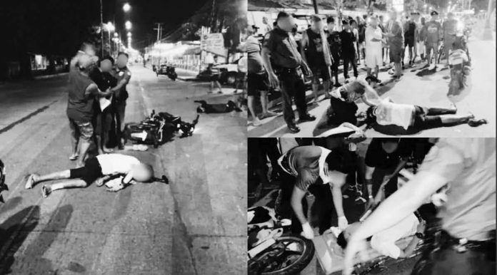 Two men sustained injuries after two motorcycles figured in a collision on Sunday, August 3, 2025, in Barangay Poblacion, President Roxas, Capiz. BOMBO RADYO ROXAS PHOTOS