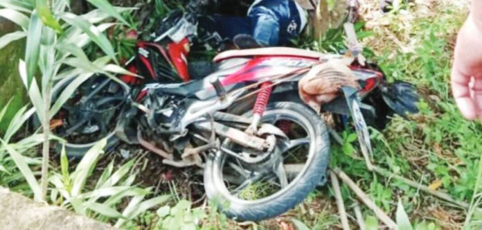 Alias “Ian”, a security guard, was driving his motorcycle on his way home to Iloilo City when he overshot the road in Barangay San Carlos, Anilao, Iloilo, on Saturday, August 23. K5 NEWS ILOILO PHOTO