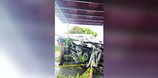 The van carrying 11 students overshot the road and overturned, resulting in the deaths of two students and injuries to several others including the driver on Monday morning, August 25, in Barangay Cadajug, Laua-an, Antique. PHOTO COURTESY OF K5 ANTIQUE UPDATES