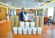 ABOITIZ INFRACAPITAL DONATES WATER FILTRATION SYSTEMS TO ILOILO CITY. (From left) AIC First Vice President for Corporate Affairs Christopher M. Camba led the turnover of 50 water filtration systems to the Iloilo City Government, represented by Iloilo City Mayor Raisa Treñas, at Iloilo City Hall. Each filtration bucket can provide up to 1 million gallons of safe drinking water.
