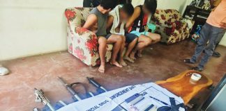 Police arrested five suspects and confiscated around P5,032,000 worth of suspected shabu, firearms, and a grenade following a buy-bust operation at an alleged drug den in Barangay Tinocuan, Dingle, Iloilo on Saturday afternoon, August 23, 2025. IPPO PHOTO