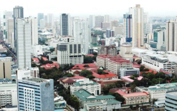 economic growth High-rise buildings are photographed as seen from Torre de Manila on January 14, 2025. Philippine economic growth is expected to accelerate to 5.8 percent in the second quarter of the year from 5.4 percent in the first quarter, an economist said on Friday, August 1, 2025. PNA PHOTO BY YANCY LIM