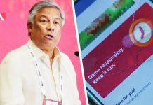 Philippine Amusement and Gaming Corporation chairperson and CEO Alejandro Tengco (left) says online gambling transactions declined by half after the Bangko Sentral ng Pilipinas ordered e-wallet service providers to unlink from online gambling platforms.
