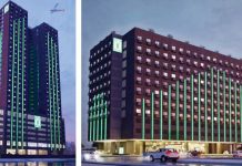Perspective of Hotel101-Phnom Penh (left photo) and Hotel101-Sihanoukville, Bay of Lights (right) in Cambodia