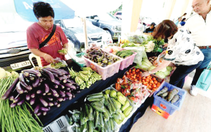Fresh produce being sold as part of the government's Kadiwa ng Pangulo program at the Quezon City Hall Covered Pathwalk on July 15, 2025. This program has helped boost the availability of cheaper food items and help address inflation, which the central bank forecasts to average below the government's 2 percent to 4 percent target this 2025. PNA PHOTO BY BEN BRIONES