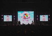The BingoPlus Foundation logo flashing on the led screen at K Brosas’ 25K concert.