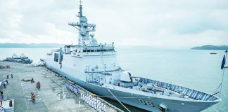 Philippine Navy’s newest frigate BRP Miguel Malvar (FFG-06) docks at the Iloilo City port for a capability test and public showcase of its advanced weapon systems, as part of a Visayas tour to assess combat readiness. ILOILO CITY GOVERNMENT PHOTO