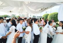 The conduct of mass weddings in Bacolod City is institutionalized under City Ordinance No. 08-15-740, or the Bacolod City Mass Wedding Ordinance. The measure provides free services to couples who wish to formalize their union. BACOLOD KFIVE STATION/FACEBOOK PHOTO