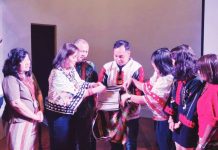 Sen. Loren Legarda (third from left) joins authors, editors, and cultural advocates in ceremonially presenting copies of Panagway: The Ati in the Narratives and the Archives and Bádbad: Untangling Archived Knowledges on Panay Bukidnon Life and Culture during a book launch on Aug. 9, 2025, at the Pagwa Performing Arts Hall, Museum of Arts and Cultural Heritage, University of the Philippines Visayas in Iloilo City. The event celebrated the rich heritage of the Ati and Panay Bukidnon peoples of Panay and Guimaras. UNIVERSITY OF THE PHILIPPINES VISAYAS PHOTO