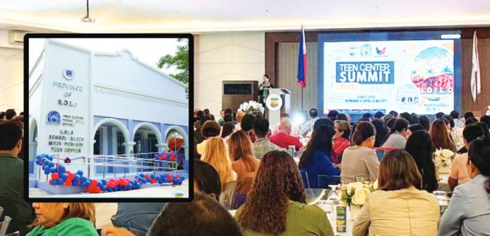 Participants from various sectors gather at the Teen Center Summit 2025 in Iloilo City to highlight Iloilo Province’s achievements in adolescent development, including the establishment of over 100 teen centers — such as stand-alone facilities (inset) that provide safe spaces and support services for Iloilo’s youth. PHOTO FROM BALITA HALIN SA KAPITOLYO