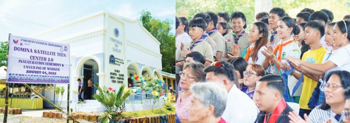 neljoy teen center copy Students and community members cheer during the inauguration of the DOMINA Satellite Teen Center 2.0 at Cabudian National High School in Dueñas, Iloilo on August 4, 2025. The new facility, part of the Iloilo provincial government’s youth development initiative, will primarily benefit Panay Bukidnon learners and aims to provide a safe space for emotional, social, and educational support. ILOILO PROVINCIAL GOVERNMENT PHOTO