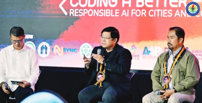 neljoy_AI_copy_resized Expanding artificial intelligence utilization across industries could become a decisive factor in the country’s economic development, says Atty. Jobert Peñaflorida (middle), regional chief of the Philippine Chamber of Commerce and Industry (PCCI) for Western Visayas. PHOTO FROM GUIMARAS STATE UNIVERSITY - INFORMATION UNIT
