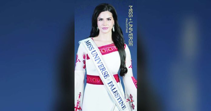 palestine miss U copy_superimposed Nadeen Ayoub is Palestine’s first representative for the Miss Universe pageant. @NADEEN.M.AYOUB/INSTAGRAM PHOTO