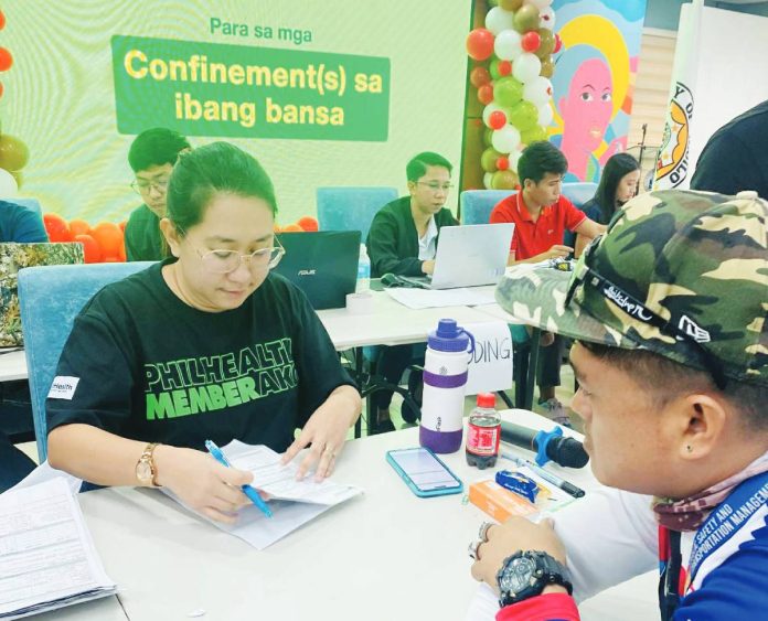 Philippine Health Insurance Corporation personnel validate membership status of Iloilo City Government employees.