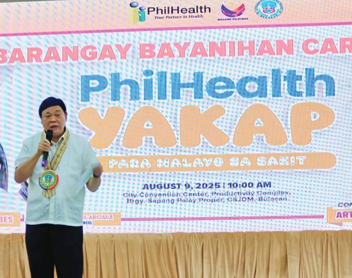 “Sa PhilHealth Yakap, nais ng ating Pangulong Marcos na maiparamdam sa bawat Pilipino na posibleng unahan ang sakit, posibleng maging malayo sa sakit,” says Dr. Edwin M. Mercado Philippine Health Insurance Corp. acting president and CEO. PHILHEALTH REGION III/FACEBOOK PHOTO