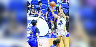 Tagaytay Tol Patriots’ Stefanie Berberabe pulls up for a basket. PHOTO COURTESY OF WMPBL