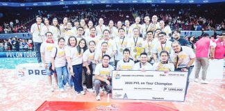 PLDT High Speed Hitters were crowned as PVL on Tour champions. PVL PHOTO