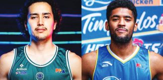 Javi Gomez de Liaño and Jerrick Ahanmisi. PBA PHOTO