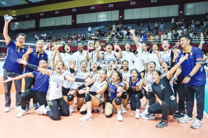 sports NU copy National University Lady Bulldogs clinched the 2025 Shakey’s Super League (SSL) National Invitationals Davao Leg championship. SSL PHOTO