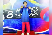 Cattaleya Julia Orozco clinched two gold medals in Individual Poomsae and Speed Kicking events before clinching a bronze medal in Kyorugi in the Taekwondo International Competition in Thailand. PHOTO COURTESY OF GAMETIME SPORTS