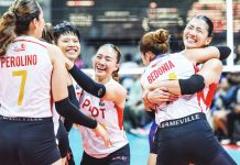 PLDT High Speed Hitters rejoices after securing a seat into the PVL on Tour Finals. PVL PHOTO