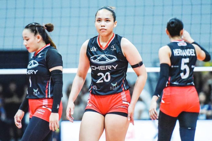 sports_Crossovers.JPG_resized Negrense rookie Erika Deloria was given a rare starting role in Chery Tiggo Crossovers' win over Galeries Tower Highrisers. PVL PHOTO
