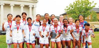Makati FC Girls U13 squad celebrates after winning the Girls Trophy tournament on Saturday at the Haileybury School in Hertfordshire, England. MAKATI FC PHOTO
