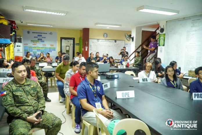 The Antique Provincial Disaster Risk Reduction and Management Office and response clusters, led by Gov. Paolo S. Javier, convened on Sept. 29, 2025 at Binirayan Hills, San Jose de Buenavista for a debriefing and assessment of operations following the devastation brought by Severe Tropical Storm “Opong”. PROVINCE OF ANTIQUE PHOTO