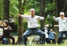 Japan sets record of having nearly 100K people aged over 100 Elderly Japanese perform health physical exercise in a park. People in Japan tend to have healthier diets, lower prevalence of common diseases, and a culture of group exercise. GETTY IMAGES