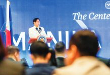 President Ferdinand R. Marcos Jr. addresses on Wednesday morning the inaugural Manila Strategy Forum in Pasay City. The forum, which features high-level discussions addressing the future of the Philippines-United States alliance, is organized by the Center for Strategic and International Studies, a leading global policy research organization on political, economic and national security issues throughout the world. PCO