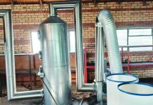South Africa’s police photographs show industrial manufacturing equipment along with weighing scales and lunch boxes filled with illegal drug crystal methamphetamine or shabu. BBC
