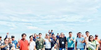 Aklan’s Gov. Jose Enrique “Joen” Miraflores, together with Ibajay local officials and community stakeholders, attended the ceremonial deployment of concrete artificial reef structures in Barangay Bugtongbato, Ibajay, on Sept. 4. OFFICE OF THE PROVINCIAL AGRICULTURIST-AKLAN PHOTO