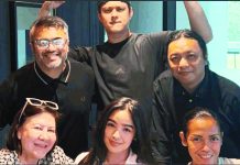 Andrea Brillantes and Enrique Gil with their managers. @RANVELRUFIN/INSTAGRAM PHOTO