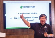NEGROS POWER SPENDS OVER P1.2B IN FIRST YEAR OF OPERATIONS Negros Power president and chief executive officer Roel Castro shares updates on the company's operation in central Negros Occidental, on September 3 at a hotel in Bacolod City.