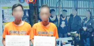 Two high-value suspects yielded around P1.6 million worth of suspected shabu in a buy-bust operation carried out by the Estancia Municipal Police Station in Barangay Gogo, Estancia, Iloilo on Sept. 17, 2025. ESTANCIA MPS PHOTO