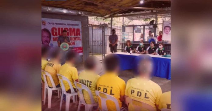 A total of 449 persons deprived of liberty at the Bureau of Jail Management and Penology facility in Barangay San Jose, Roxas City received medical check-ups, medicines, maintenance supplies, and dental kits during Gugma medical and dental mission on Sept. 23, 2025. CAPIZ PROV’L GOV’T COMMUNICATIONS GROUP PHOTO