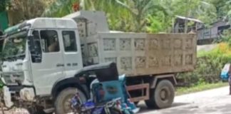 A 42-year-old pastor died after the tricycle he was driving collided with an oncoming truck in Barangay Sto. Rosario, Buenavista, Guimaras, on September 5, 2025. SCREENGRAB FROM SHERLYN ZARATE YUSON/FB